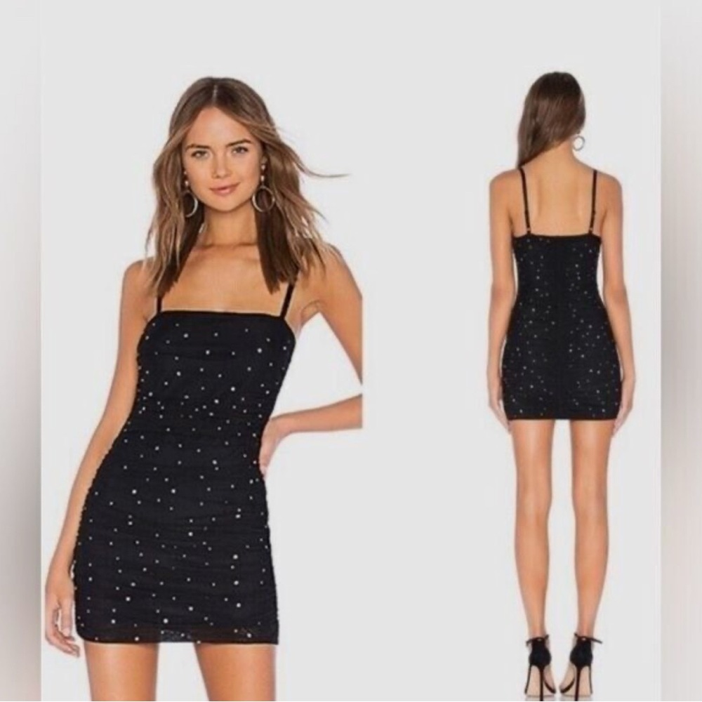 Elegant Black Dress with Spaghetti Straps